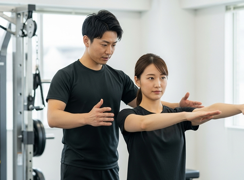 スタッフの説明風景